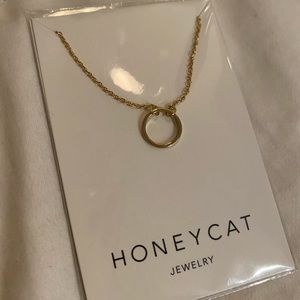 karma gold plated necklace ring